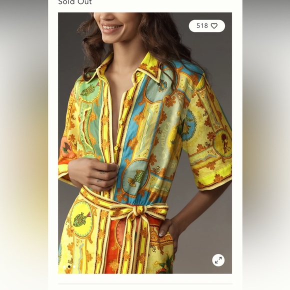 ALÉMAIS La Musica Short-Sleeve Linen Mini Dress size 2  NWT - Picture 2 of 5